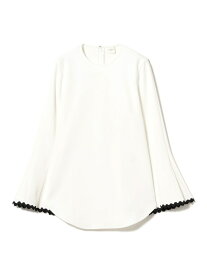 【SALE／60%OFF】ヤマミチテープ ブラウス EFFE BEAMS ビームス アウトレット トップス シャツ・ブラウス ホワイト ブラック【RBA_E】【送料無料】[Rakuten Fashion]