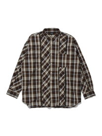 【SALE／60%OFF】スイッチングシャツ BEAMS ビームス アウトレット トップス シャツ・ブラウス ブラウン ネイビー【RBA_E】【送料無料】[Rakuten Fashion]