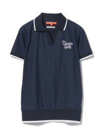 【SALE／30%OFF】BEAMS GOLF ORANGE LABEL / スクリプトロゴ スキッパー ポロシャツ BEAMS GOLF ORANGE LABEL ビームス アウトレット トップス ポロシャツ グリーン ホワイト ネイビー【RBA_E】【送料無料】[Rakuten Fashion]