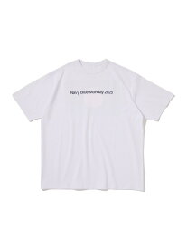 【SALE／50%OFF】Kazuma Ogata *し / Navy Monday Blue T-shirt BEAMS T ビームス アウトレット トップス カットソー・Tシャツ ホワイト【RBA_E】【送料無料】[Rakuten Fashion]