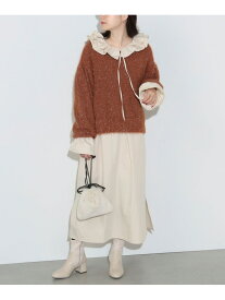 【SALE／40%OFF】2WAY ラッフルカラー ワンピース BEAMS HEART WOMEN ビームス アウトレット ワンピース・ドレス ワンピース グレー ブラック【RBA_E】【送料無料】[Rakuten Fashion]