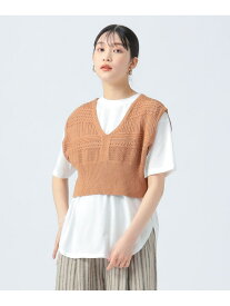 【SALE／50%OFF】メッシュ ビスチェ * Tシャツ(セットアイテム) BEAMS HEART WOMEN ビームス アウトレット トップス ニット ホワイト オレンジ グレー【RBA_E】[Rakuten Fashion]