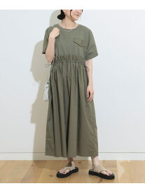 【SALE／50%OFF】異素材ドッキング 切替ワンピース BEAMS HEART WOMEN ビームス アウトレット ワンピース・ドレス ワンピース ホワイト グリーン ブラック【RBA_E】[Rakuten Fashion]