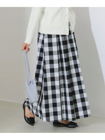 【SALE／60%OFF】ギンガム & ドット スカート B:MING by BEAMS ビームス アウトレット スカート ロング・マキシスカート ホワイト ネイビー【RBA_E】[Rakuten Fashion]