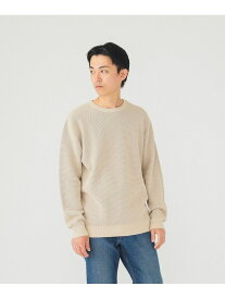 【SALE／30%OFF】12ゲージ 鹿の子 クルーネック ニット BEAMS ビームス アウトレット トップス ニット ネイビー ベージュ【RBA_E】【送料無料】[Rakuten Fashion]