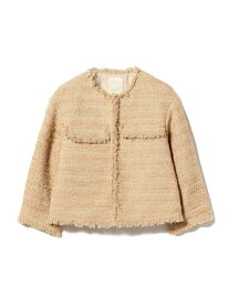 【SALE／40%OFF】ツイード ノーカラー ジャケット B:MING by BEAMS ビームス アウトレット ジャケット・アウター テーラードジャケット・ブレザー ネイビー ベージュ【RBA_E】【送料無料】[Rakuten Fashion]