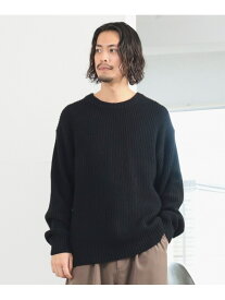 【SALE／50%OFF】5ゲージ 片畦編み ニット B:MING by BEAMS ビームス アウトレット トップス ニット ブラック【RBA_E】【送料無料】[Rakuten Fashion]