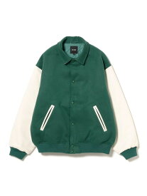 【SALE／40%OFF】フリース スタジアム コーチジャケット BEAMS ビームス アウトレット ジャケット・アウター ブルゾン・ジャンパー グリーン ホワイト【RBA_E】【送料無料】[Rakuten Fashion]