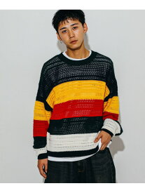【SALE／60%OFF】マルチボーダー メッシュ ニット BEAMS ビームス アウトレット トップス ニット【RBA_E】【送料無料】[Rakuten Fashion]