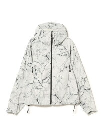 【SALE／40%OFF】撥水 総柄プリント ジップアップ フーディ BEAMS ビームス アウトレット ジャケット・アウター ブルゾン・ジャンパー ブラック ホワイト【RBA_E】【送料無料】[Rakuten Fashion]