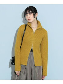 【SALE／40%OFF】スタンドカラー ダブルジップ カーディガン(ウォッシャブル) BEAMS HEART WOMEN ビームス アウトレット トップス カーディガン ブラック イエロー【RBA_E】【送料無料】[Rakuten Fashion]