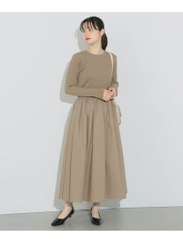 【SALE／40%OFF】リブニットコンビ ウエストギャザーワンピース(手洗い可能) BEAMS HEART WOMEN ビームス アウトレット ワンピース・ドレス ワンピース ブラック【RBA_E】【送料無料】[Rakuten Fashion]