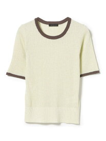 【SALE／50%OFF】配色 ラメ リブ プルオーバー BEAMS HEART WOMEN ビームス アウトレット トップス ニット イエロー グリーン【RBA_E】[Rakuten Fashion]