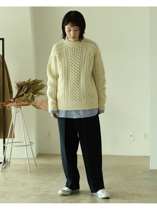 楽天市場】【SALE／30%OFF】BEAMS LIGHTS / ケーブル クルーネック 