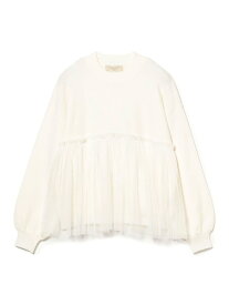 【SALE／50%OFF】チュール ニット トップス B:MING by BEAMS ビームス アウトレット トップス ニット ブラック ホワイト【RBA_E】[Rakuten Fashion]