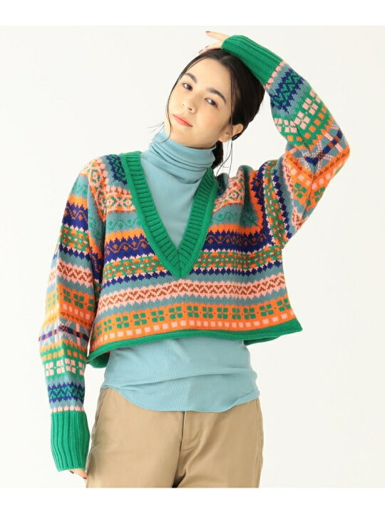 楽天市場】【SALE／50%OFF】BEAMS BOY / ボーイ フェアアイル Vネック 