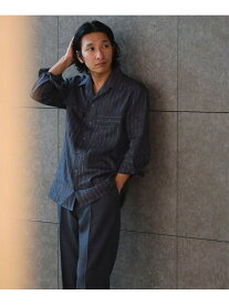 【SALE／30%OFF】Massimo d'Augusto * Brilla per il gusto / 別注 TEO リネン ストライプ シャツジャケット Brilla per il gusto ビームス アウトレット トップス シャツ・ブラウス グレー【RBA_E】【送料無料】[Rakuten Fashion]