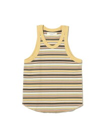 【SALE／50%OFF】マルチボーダー タンクトップ BEAMS BOY ビームス アウトレット トップス カットソー・Tシャツ イエロー ネイビー グリーン【RBA_E】[Rakuten Fashion]