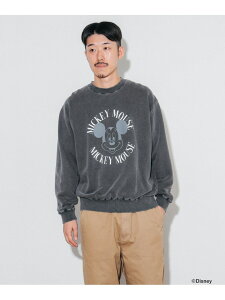 �ySALE�^50%OFF�zGOOD ROCK SPEED / �uMICKEY MOUSE�v CREWNECK SWEAT BEAMS T �r�[���X �A�E�g���b�g �g�b�v�X �X�E�F�b�g�E�g���[�i�[ �u���b�N�yRBA_E�z�y���������z[Rakuten Fashion]