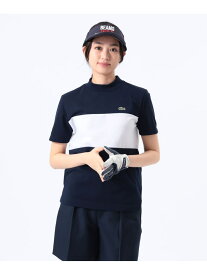 【SALE／40%OFF】＜WOMEN＞【別注】LACOSTE / 鹿の子 パネル モックネックシャツ BEAMS GOLF ORANGE LABEL ビームス アウトレット トップス カットソー・Tシャツ グリーン ネイビー ホワイト【RBA_E】【送料無料】[Rakuten Fashion]