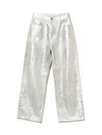 【SALE／60%OFF】箔プリント デニムパンツ Ray BEAMS ビームス アウトレット パンツ ジーンズ・デニムパンツ ブルー ホワイト【RBA_E】【送料無料】[Rakuten Fashion]