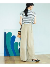 【SALE／70%OFF】細サス付き ワイドパンツ BEAMS HEART WOMEN ビームス アウトレット パンツ その他のパンツ ベージュ ブラック ピンク【RBA_E】[Rakuten Fashion]