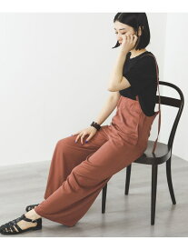 【SALE／70%OFF】細サス付き ワイドパンツ BEAMS HEART WOMEN ビームス アウトレット パンツ その他のパンツ ベージュ ブラック ピンク【RBA_E】[Rakuten Fashion]