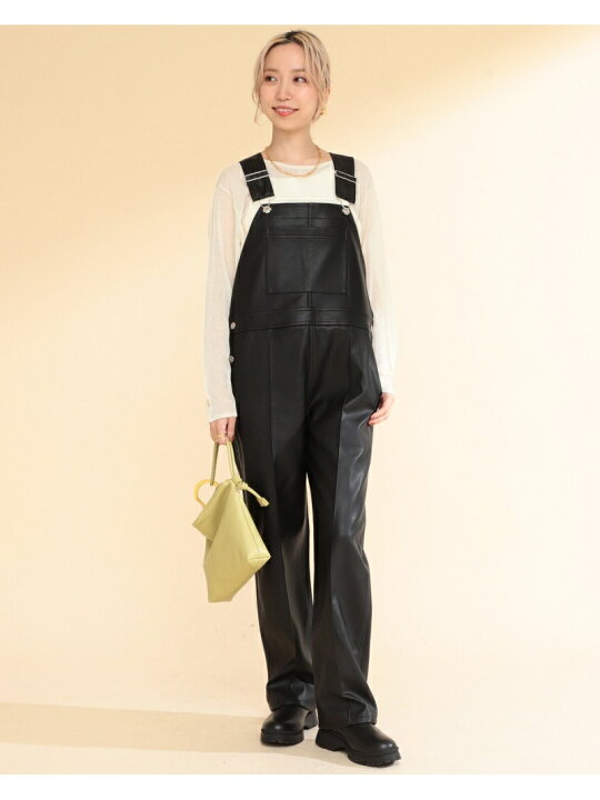 楽天市場】【SALE／40%OFF】Ray BEAMS / フェイクレザー サロペット 