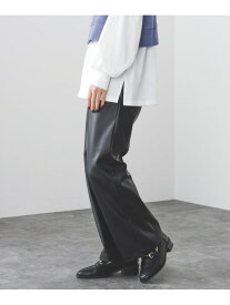 【SALE／70%OFF】フェイクレザー フレアパンツ BEAMS HEART WOMEN ビームス アウトレット パンツ その他のパンツ ブラック ベージュ ブルー【RBA_E】[Rakuten Fashion]