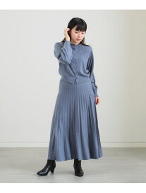 【SALE／50%OFF】ニット カーディガン * スカート セット B:MING by BEAMS ビームス アウトレット ワンピース・ドレス ワンピース ネイビー ブルー ベージュ【RBA_E】【送料無料】[Rakuten Fashion]