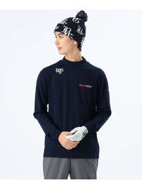 ORANGE LABEL / USシリーズ LS モックネックシャツ BEAMS GOLF ORANGE LABEL ビームス ゴルフ トップス カットソー・Tシャツ ホワイト ネイビー【送料無料】[Rakuten Fashion]