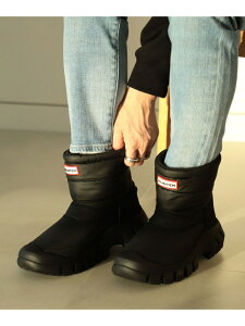 �yWEB����zHUNTER / �C���g���s�b�h �C���V�����C�e�B�h �V���[�g �X�m�[ �u�[�c BLACK Ray BEAMS �r�[���X �E�C���� �V���[�Y�E�C ���C���V���[�Y�E�u�[�c �u���b�N�y���������z[Rakuten Fashion]