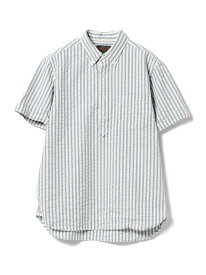 BEAMS PLUS / インディゴ シアサッカー ブルオーバー ショートスリーブ ボタンダウン シャツ BEAMS PLUS ビームス メン トップス シャツ・ブラウス【送料無料】[Rakuten Fashion]