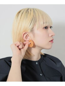 BEAMS HEART / マットマーブル フープピアス BEAMS HEART WOMEN ビームス ハート アクセサリー・腕時計 ネックレス ベージュ ブルー[Rakuten Fashion]