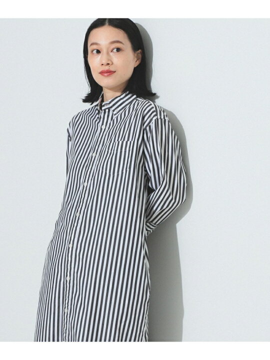 楽天市場 Beams Boy ストライプ ボタンダウン ロングスリーブ ワンピース Beams Boy ビームス ウイメン ワンピース シャツ ワンピース ブラック ネイビー 送料無料 Rakuten Fashion Beams ビームス