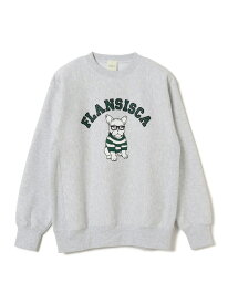 fLAnsisCA / Print Crewneck Sweat 25AW BEAMS T ビームスT トップス スウェット・トレーナー ネイビー【送料無料】[Rakuten Fashion]
