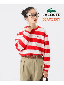 【別注】LACOSTE / ボーダー ロングスリーブ Tシャツ BEAMS BOY ビームス ウイメン トップス カットソー・Tシャツ ネイビー グリーン ブラック レッド【先行予約】*【送料無料】[Rakuten Fashion]