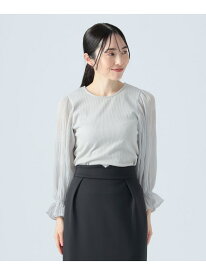 【SALE／40%OFF】袖プリーツ カットソー BEAMS HEART WOMEN ビームス ハート トップス カットソー・Tシャツ ホワイト ブラック グレー【RBA_E】[Rakuten Fashion]