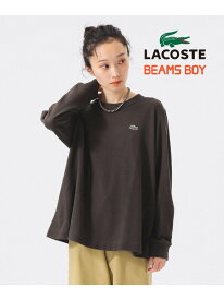 【別注】LACOSTE / Aライン Tシャツ 25AW ラコステ Aライン 大人カジュアル BEAMS BOY ビームス ウイメン トップス カットソー・Tシャツ ネイビー ブラック ブラウン【先行予約】*【送料無料】[Rakuten Fashion]