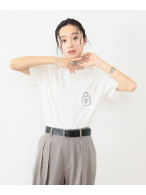 ＜追加14＞【待望の再入荷！】BEAMS BOY / ショップバッグロゴ ポケット Tシャツ ロゴT ポケT アウトドア 半袖 24SS BEAMS BOY ビームス ウイメン トップス カットソー・Tシャツ ネイビー ホワイト【先行予約】*【送料無料】[Rakuten Fashion]