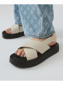 【SALE／30%OFF】【7/3新規値下げ】クロス ベルト サンダル ボリューム 厚底サンダル Ray BEAMS ビームス ウイメン シューズ・靴 サンダル ブラック ホワイト ブルー【RBA_E】【送料無料】[Rakuten Fashion]
