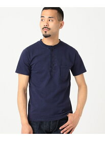 REMI RELIEF * BEAMS PLUS / 別注 Henley Neck Pocket T-shirt BEAMS PLUS ビームス メン トップス カットソー・Tシャツ ネイビー ホワイト【送料無料】[Rakuten Fashion]