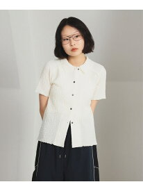 【SALE／50%OFF】【8/7再値下げ】【半袖/襟つきシャツ/シワになりにくい/旅行/羽織り/冷房対策】シャーリング メロー シャツ Ray BEAMS ビームス ウイメン トップス シャツ・ブラウス ホワイト ブルー ブラック【RBA_E】【送料無料】[Rakuten Fashion]