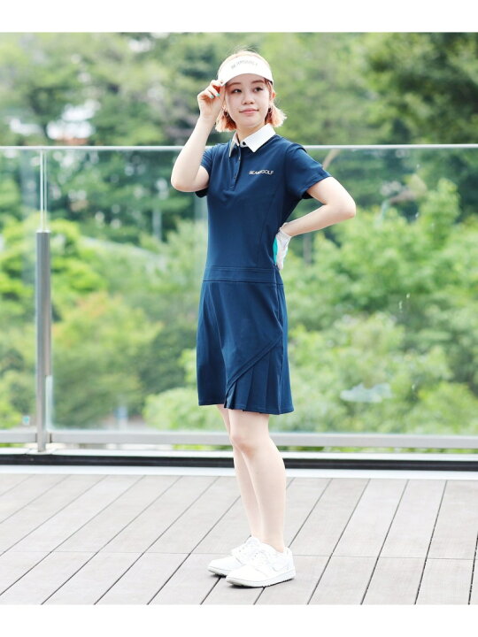 楽天市場】ORANGE LABEL / 裾プリーツ ワンピース BEAMS GOLF ORANGE  