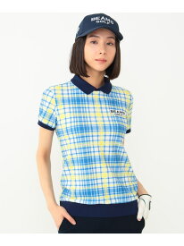 【吸水速乾】BEAMS GOLF PURPLE LABEL / プラスリッチ チェックプリント プルオーバー BEAMS GOLF PURPLE LABEL ビームス ゴルフ トップス スウェット・トレーナー イエロー ピンク【送料無料】[Rakuten Fashion]