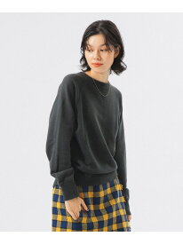 ブロード リブ クルーネック スウェット BEAMS BOY ビームス ウイメン トップス スウェット・トレーナー グレー【送料無料】[Rakuten Fashion]