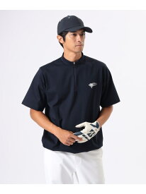 ORANGE LABEL / ハーフジップ 裾ドローコード モックネックシャツ【STRETCH】 BEAMS GOLF ORANGE LABEL ビームス ゴルフ トップス スウェット・トレーナー ブラック グリーン ネイビー【送料無料】[Rakuten Fashion]