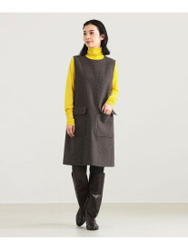 AK+1 / ウール チェック ミニワンピース Demi-Luxe BEAMS デミルクス ビームス ワンピース・ドレス その他のワンピース・ドレス ブラック【先行予約】*【送料無料】[Rakuten Fashion]