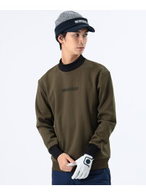 ORANGE LABEL / エンボス モックネック プルオーバー BEAMS GOLF ORANGE LABEL ビームス ゴルフ トップス スウェット・トレーナー ネイビー カーキグリーン ホワイト【送料無料】[Rakuten Fashion]