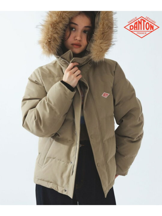楽天市場】DANTON / FAKE FUR HOODED DOWN JACKET 25AW Ray BEAMS 
